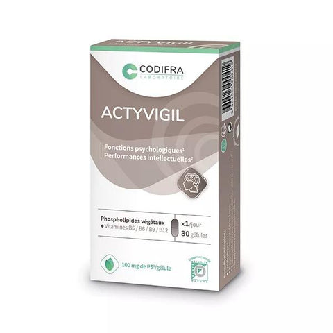 Codifra Actyvigil Intellectual Performance and Concentration 30 capsules