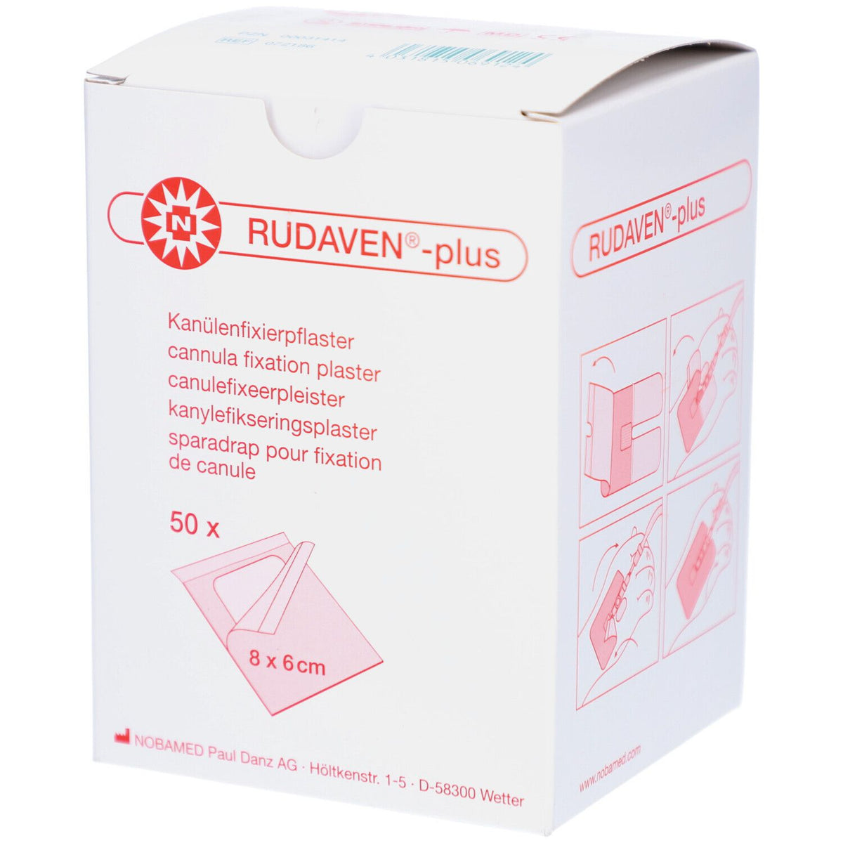 RUDAVEN PLUS pansement de fixation stérile (6x8 cm)