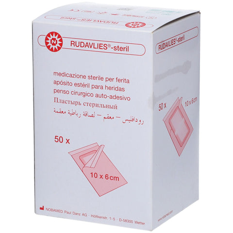 RUDAVLIES® 10 cm x 6 cm pansement îlot stérile (50 pièces)