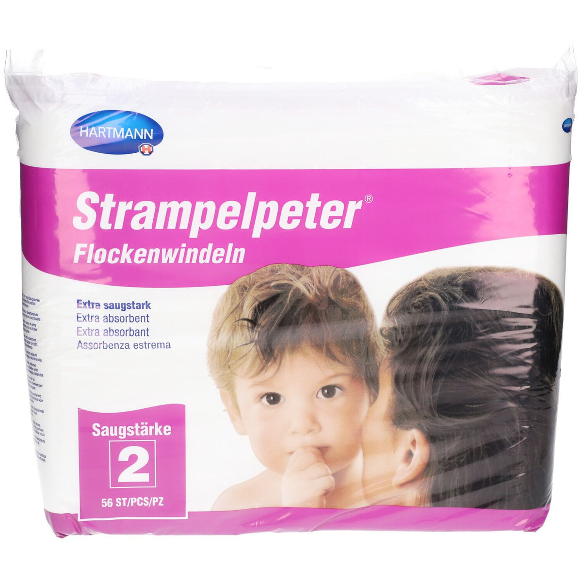 Strampelpeter® Couches en flocons de cellulose Absorption 2 (56 pièces)