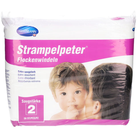 Strampelpeter® Couches en flocons de cellulose Absorption 2 (56 pièces)