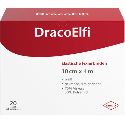 Dracoelfi crepe elastic fixation bandage 10 cm x 4 m (1 piece)