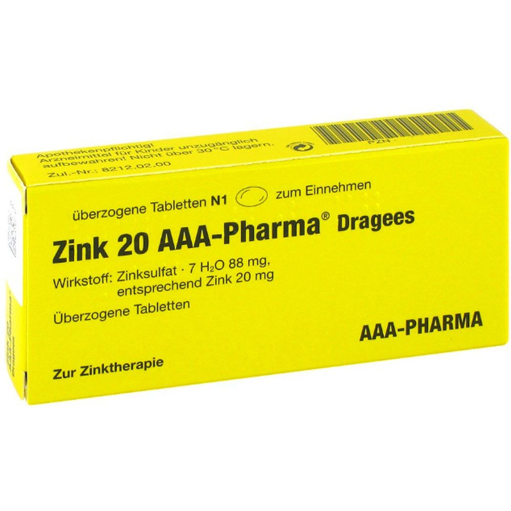 Zink 20 AAA®-Pharma comprimés (20)