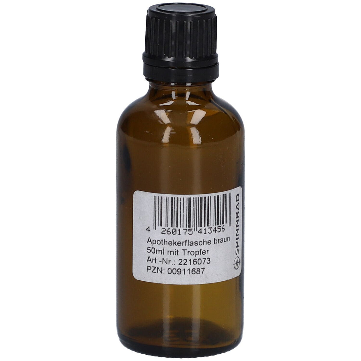 Spinnrad flacon d'apothicaire brun avec compte-gouttes (50 ml)