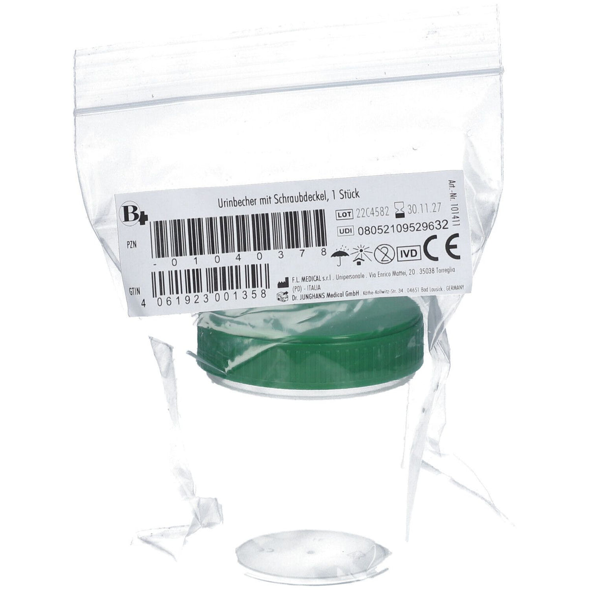 Brinkmann Gobelet à urine avec bouchon à vis (1 pièce)