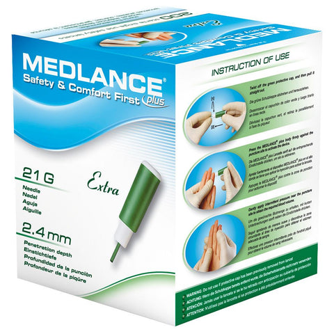 MEDLANCE® plus Extra Lancettes de sécurité 21 G (200 pièces)