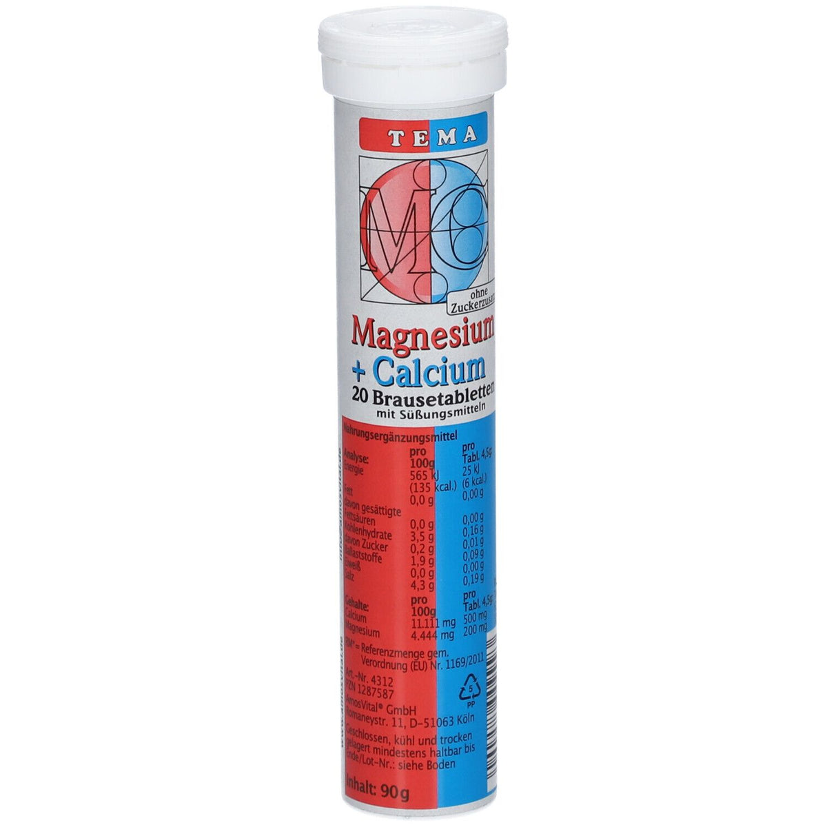 TEMA Magnésium + Calcium comprimés effervescents (20 comprimés)