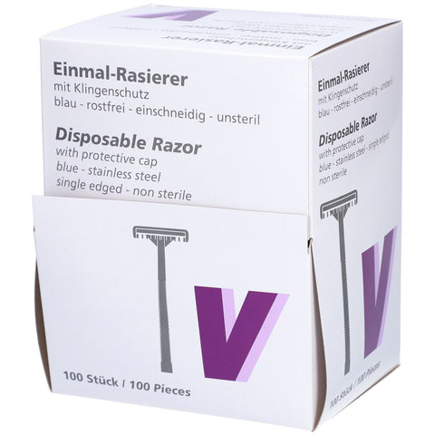 Vivomed Rasoir bleu à lame unique Type V (100 pièces)
