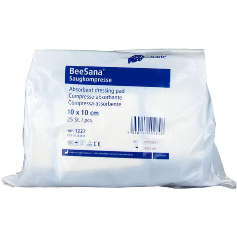 Meditrade BeeSana® compresses absorbantes 10 x 10 cm non stériles