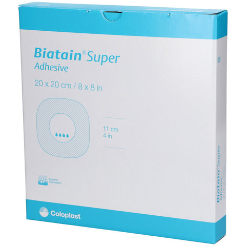 Biatain Super pansement hydrocapillaire autoadhésif 20 x 20 cm (10 pièces)