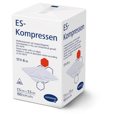 HARTMANN ES compresse 8 fois non stérile 7,5 x 7,5 cm (100 pièces)