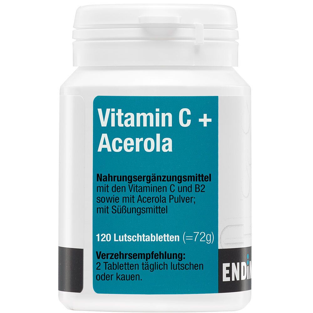 Endima Vitamin C + Acerola pastilles à sucer (120 pièces)
