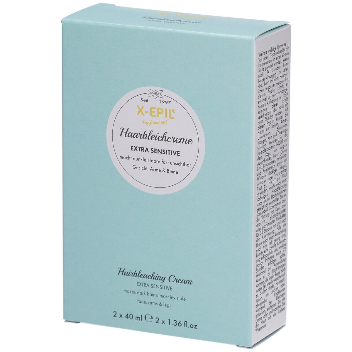 X-Epil crème décolorante pour poils (2x40 ml)