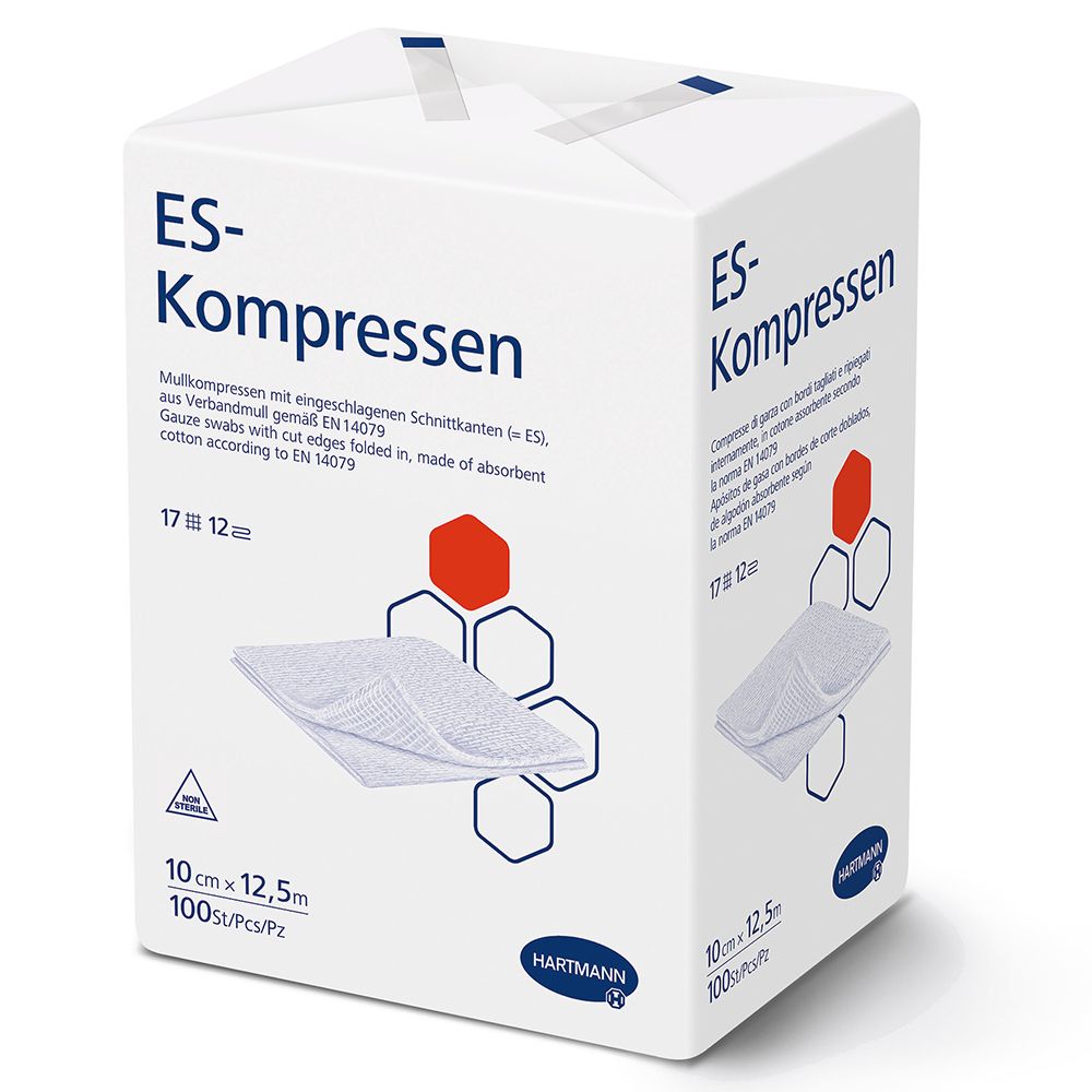 HARTMANN ES Compresses non stériles 12 fois 10 x 12,5 cm (100 pièces)