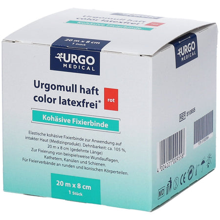 URGO Urgomull haft color latexfrei rouge (20 m x 8 cm)