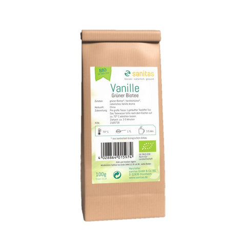 Sanitas thé vert bio vanille (100 g)