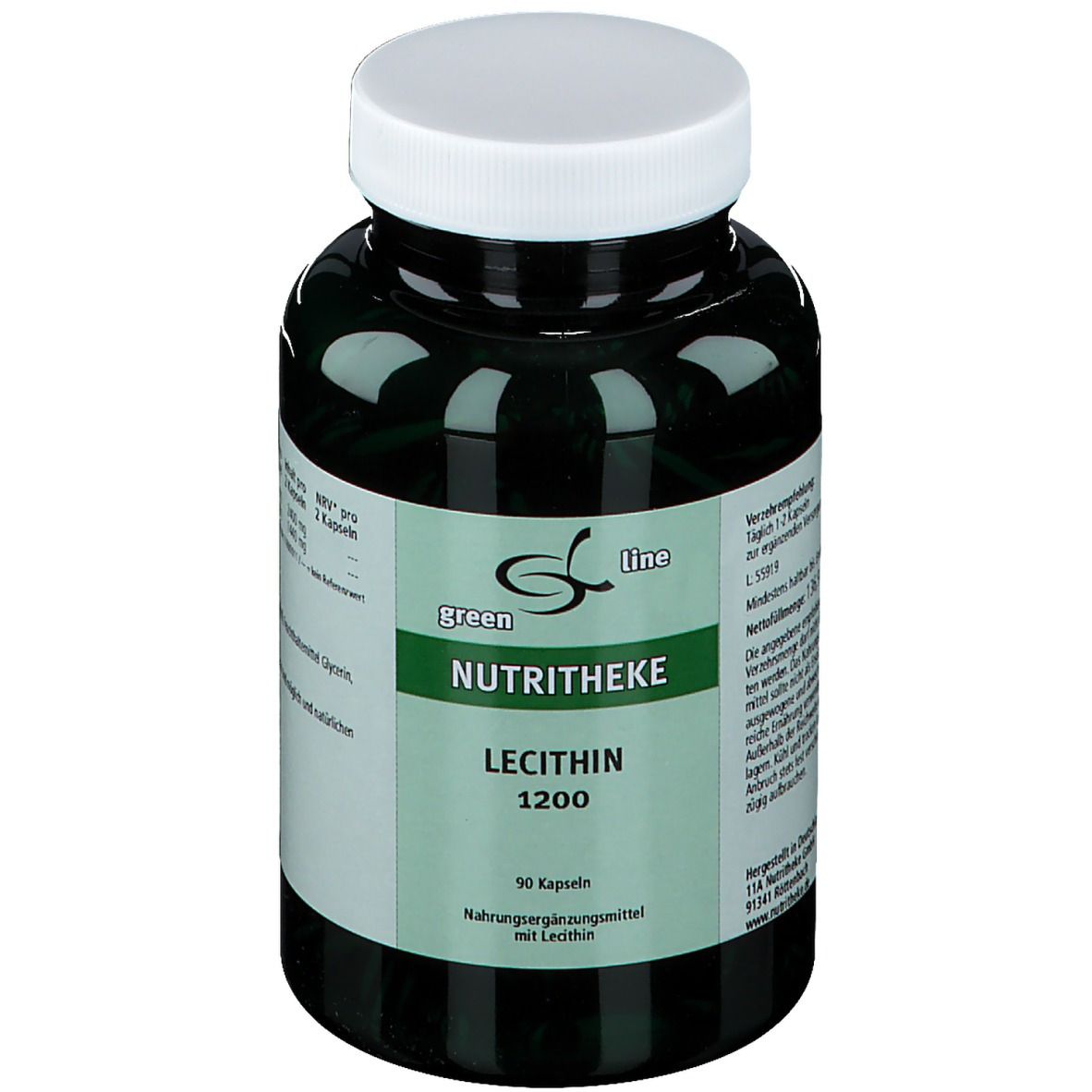 green line NUTRITHEKE Lécithine 1202 (90 gélules)
