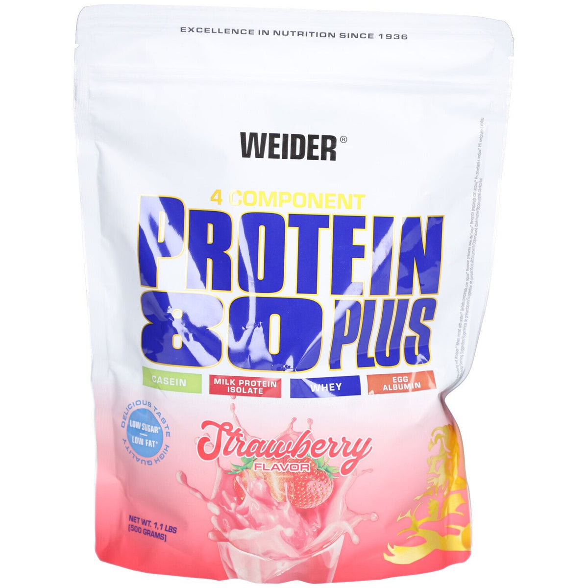 Weider® Protein 80 Plus, fraise, poudre (500 g)