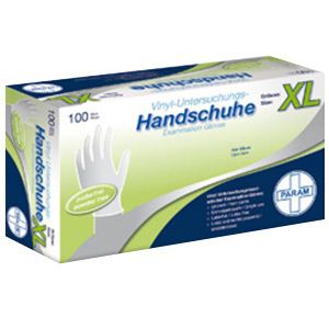 PARAM Gants jetables en vinyle taille XL sans poudre (100 pièces)
