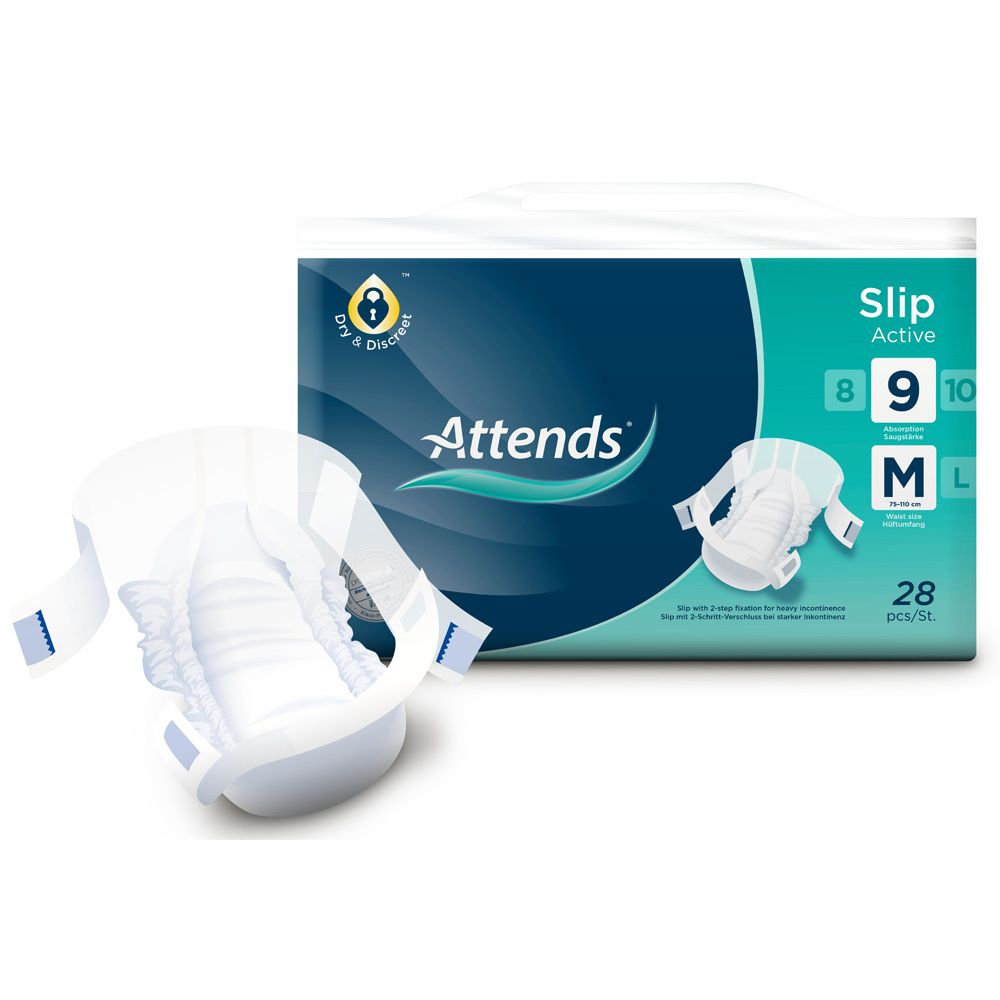 Attends® Slips Active 9 M — 28 pièces