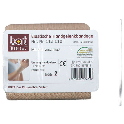 BORT bandage de poignet avec fermeture velcro, couleur chair, taille 2 (1 pièce)