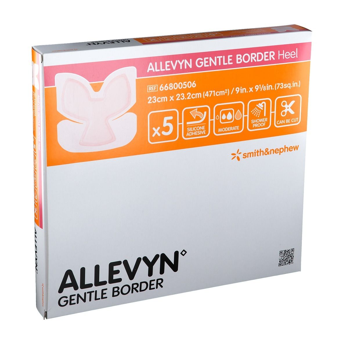 ALLEVYN® Gentle Border Heel 23 x 23,2 cm (5 pièces)