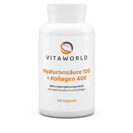 Acide hyaluronique 100 + Collagène 400 (120 gélules)