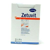 Zetuvit compresse absorbante stérile 10 x 10 cm (25 pièces)