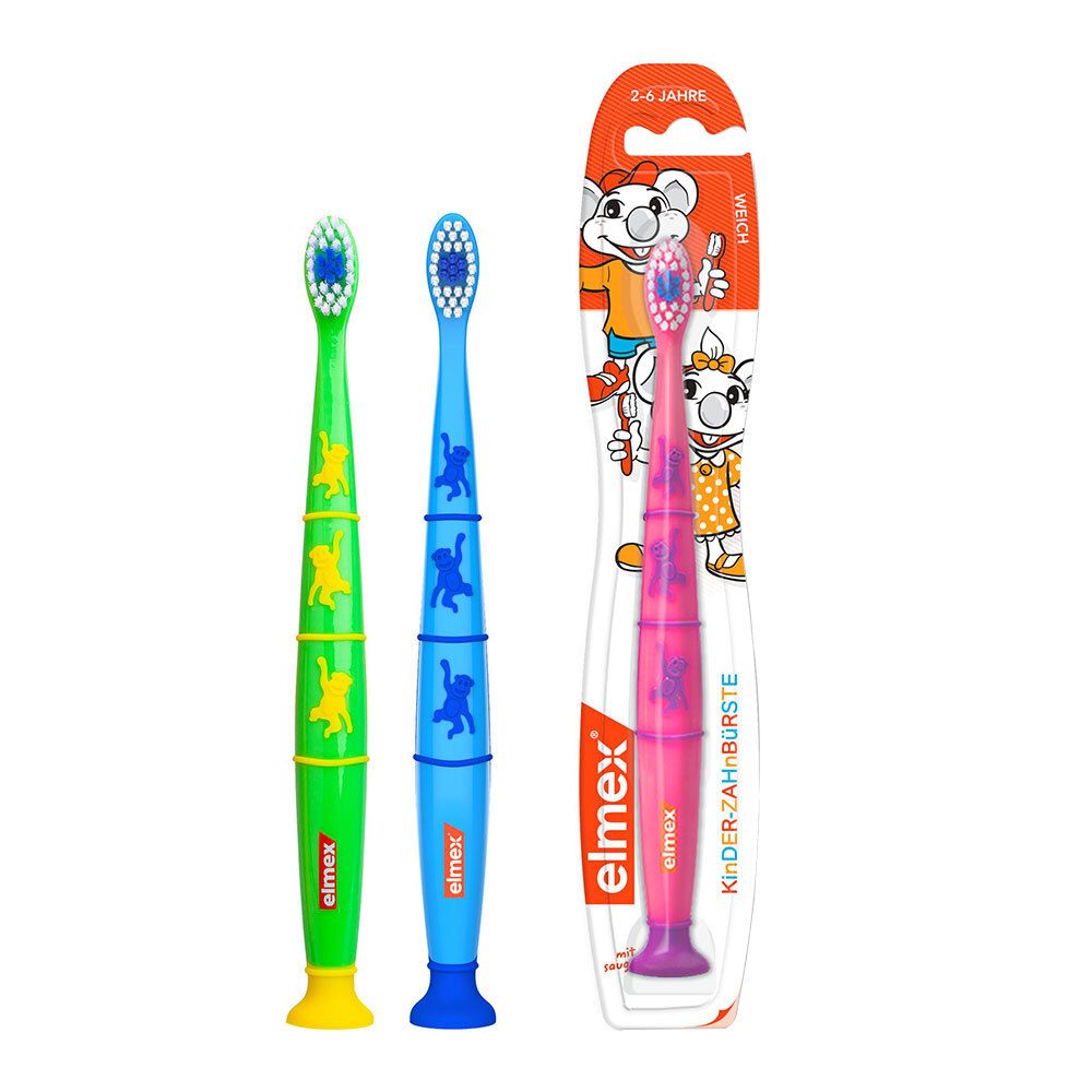 elmex brosse à dents enfants souple pour enfants de 2 à 6 ans (1 pièce)