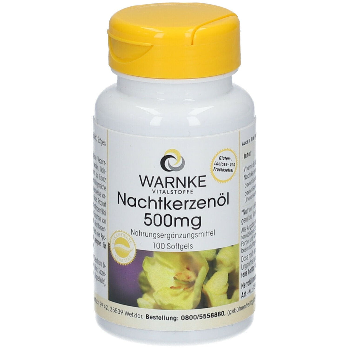 Warnke huile d'onagre 500 mg gélules (100 pièces)