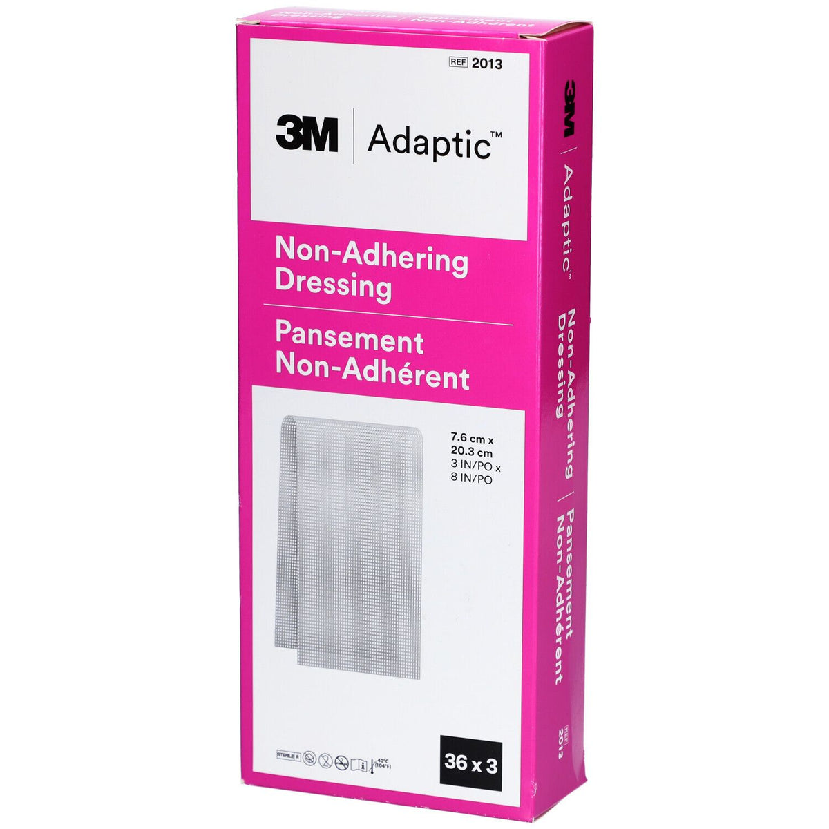 ADAPTIC® pansement non adhérent 7,6 x 20,3 cm (108 pièces)