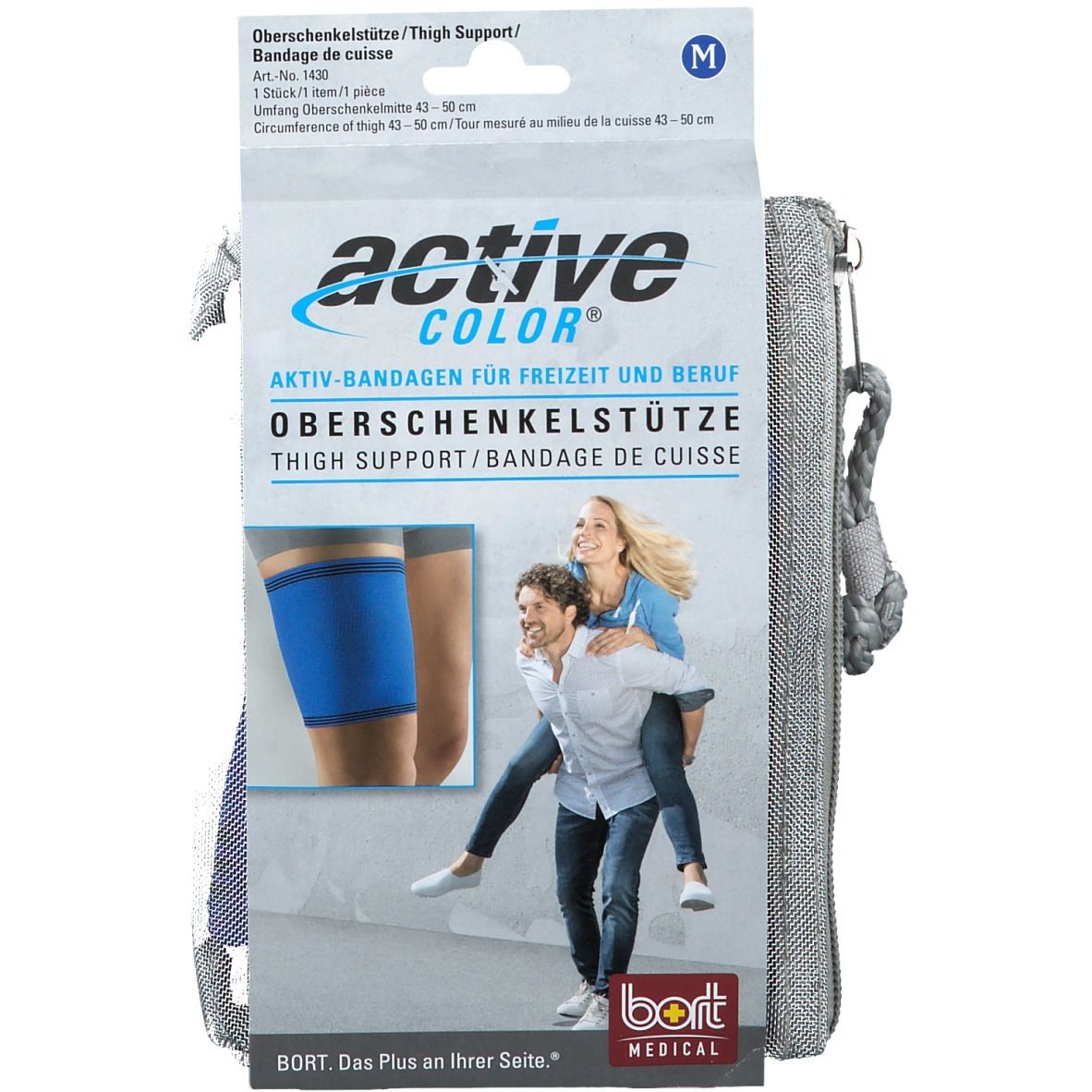 BORT ActiveColor® soutien de cuisse taille M bleu (1 pièce)