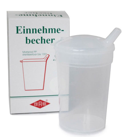 FRANK® Gobelet doseur en plastique avec couvercle buvable amovible 4 mm (1 pièce)