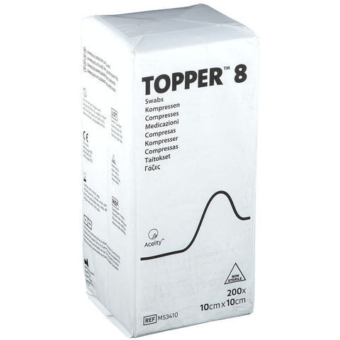 TOPPER® 8 compresses non stériles 10 x 10 cm (200 pièces)