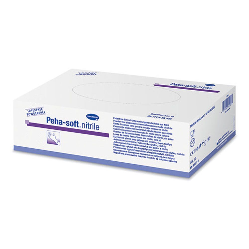 Peha-soft® nitrile sans poudre non stérile gants d'examen taille XS 5-6 (100 pièces)