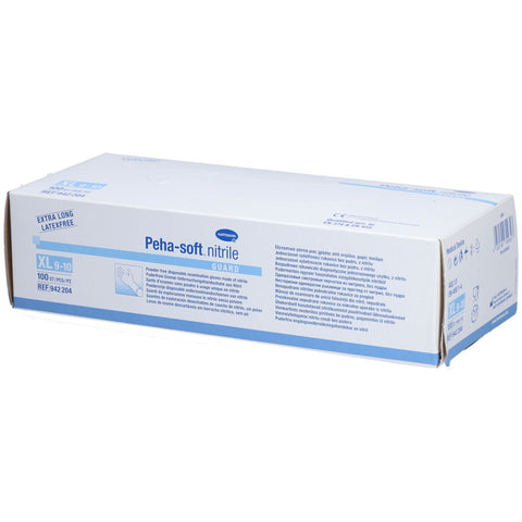PEHA-SOFT nitrile guard gants d'examen non stériles sans poudre XL (100 pièces)
