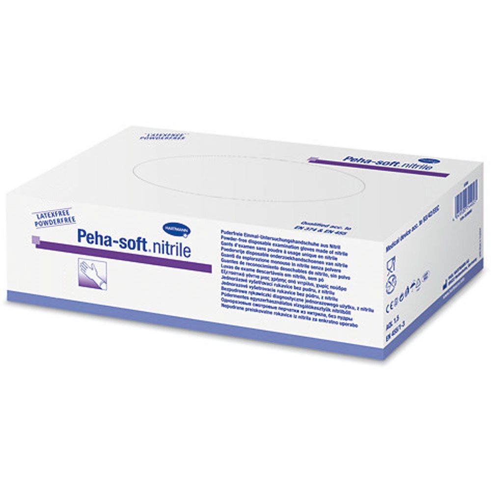 Peha-soft® nitrile fino gants d'examen sans poudre, taille XL 9-10 (150 pièces)