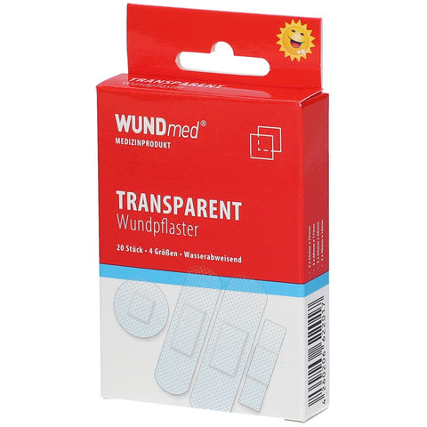 WUNDmed Waterproof transparent plasters 4 sizes (20 pieces)