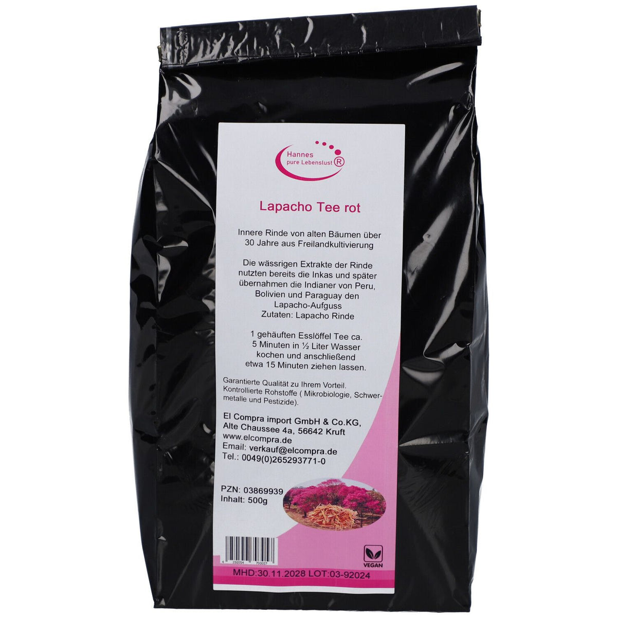 Hannes pure Lebenslust® LAPACHO thé rouge (500 g)