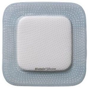 Biatain Silicone Ag pansement en mousse avec argent (10 x 10 cm, 5 pièces)