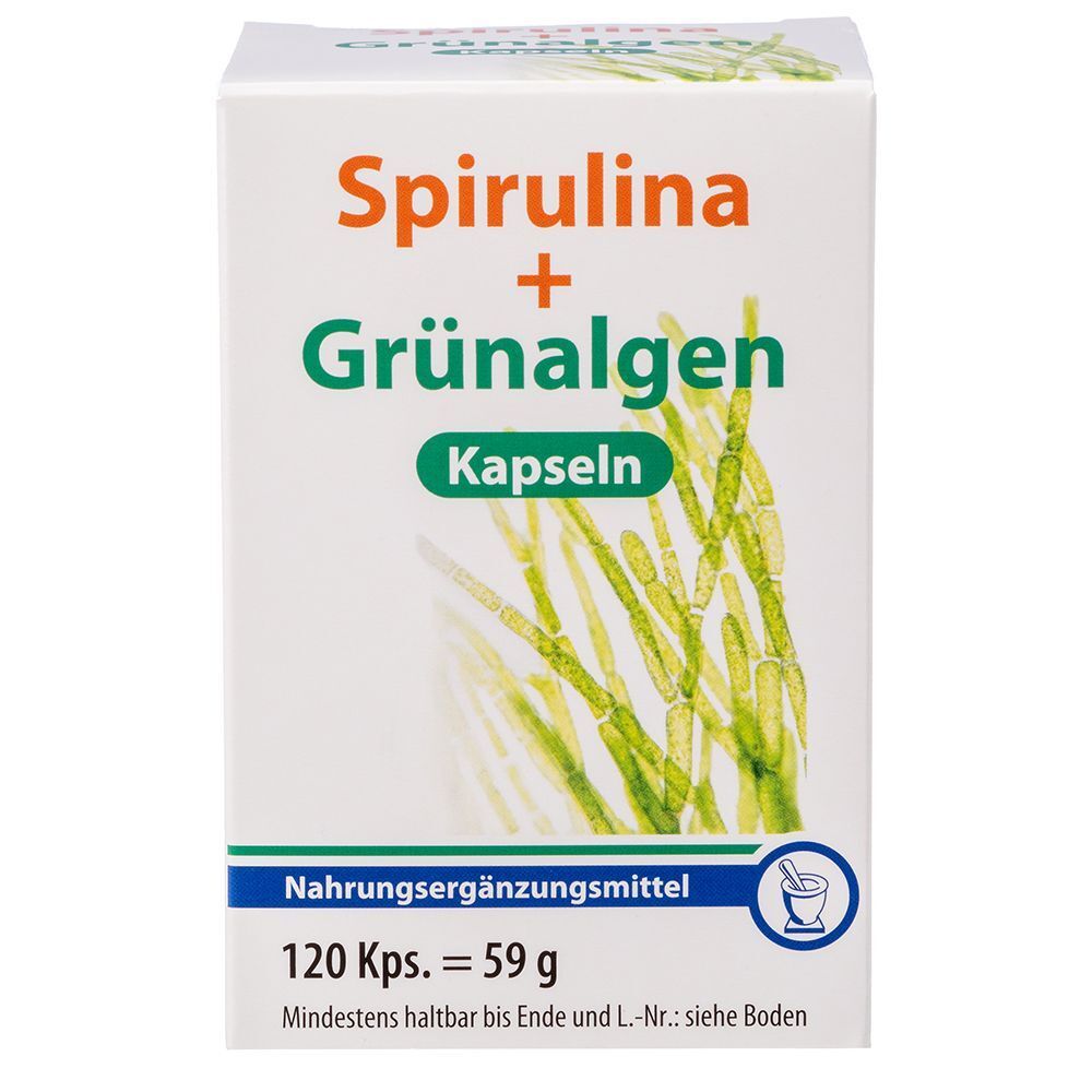 Spirulina + algues vertes gélules (120 pièces)
