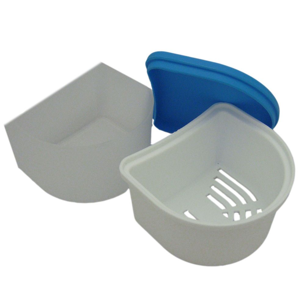 Boîte de rangement pour prothèses dentaires avec tamis (1 pièce)