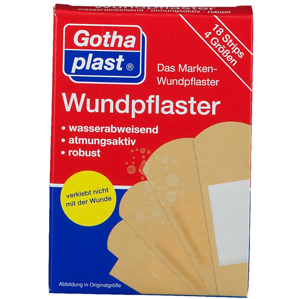 Gothaplast® pansement pour plaies hydrofuge, robuste (18 pièces)