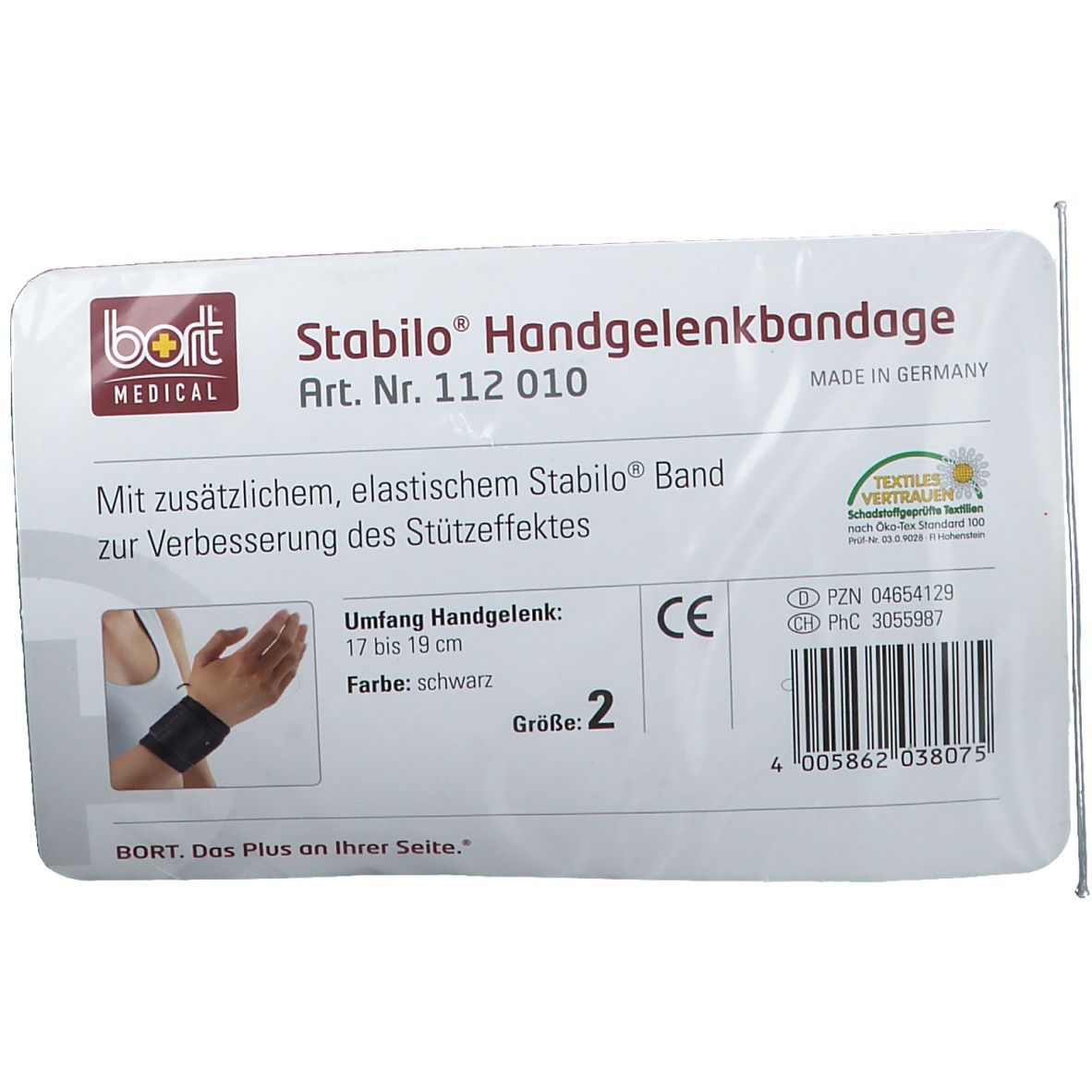 Bort Stabilo® bandage de poignet taille 2 noir (1 pièce)
