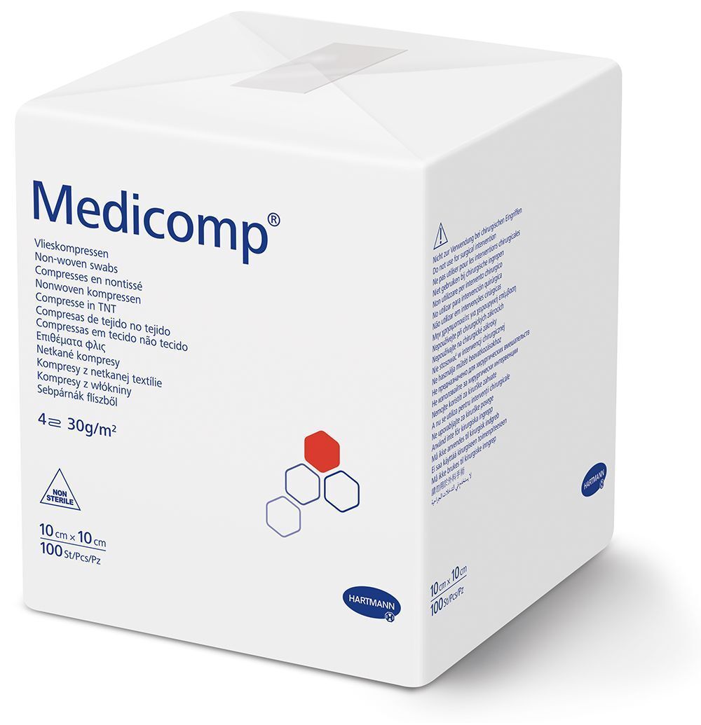 Medicomp® Compresses non stériles 10 cm x 10 cm (100 pièces)