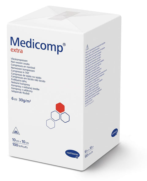 Medicomp® extra Compresses non stériles 6 plis 10 x 10 cm (100 pièces)