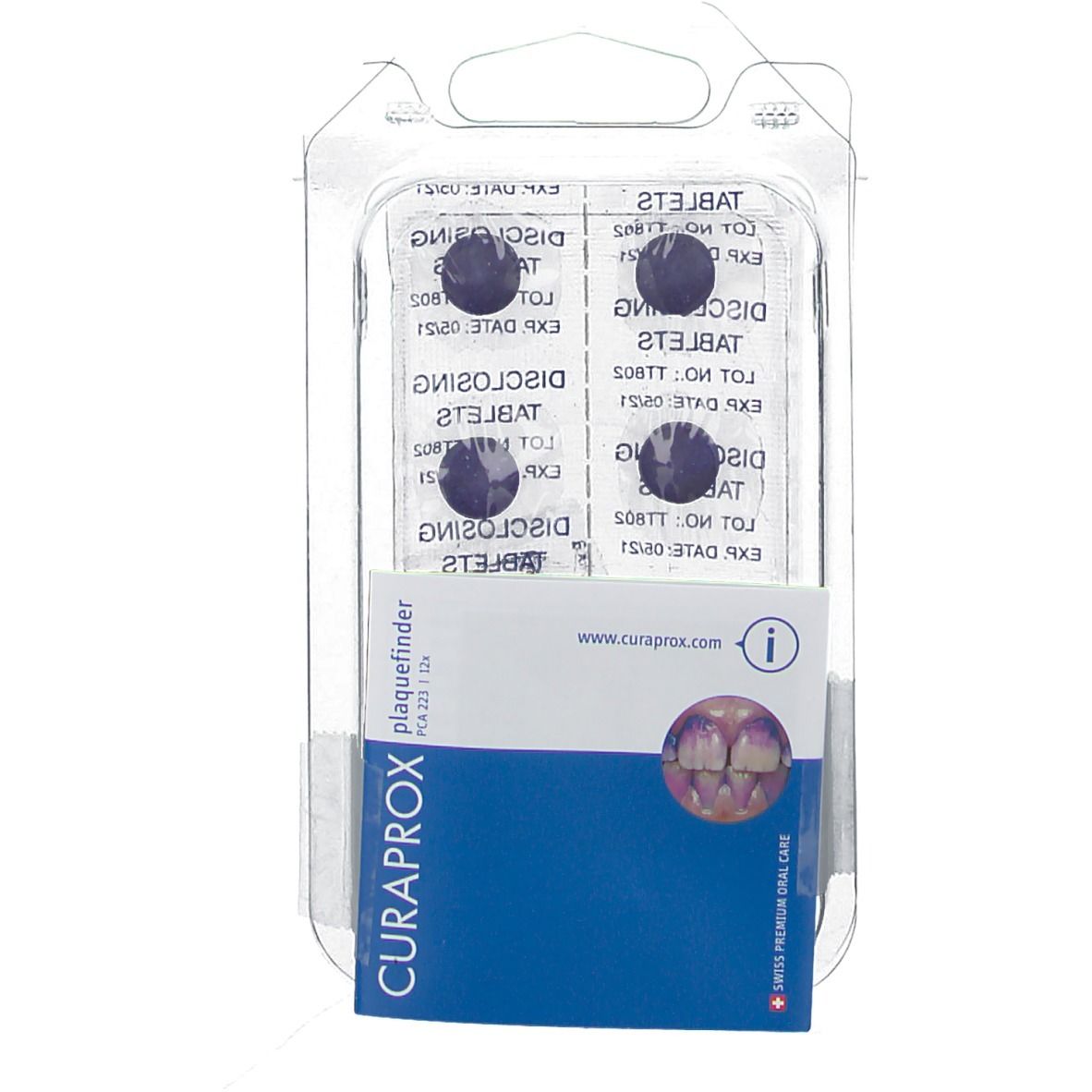 Curaprox PCA 223 Plaquefinder comprimés révélateurs de plaque (12 comprimés)