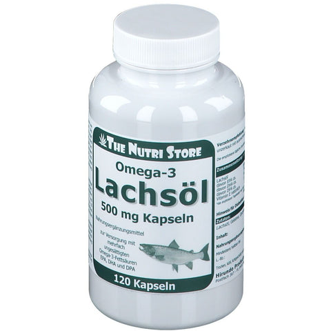 Huile de saumon Omega-3 500 mg (120 gélules)