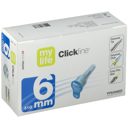 mylife Clickfine® 6 mm aiguilles (100 pièces)
