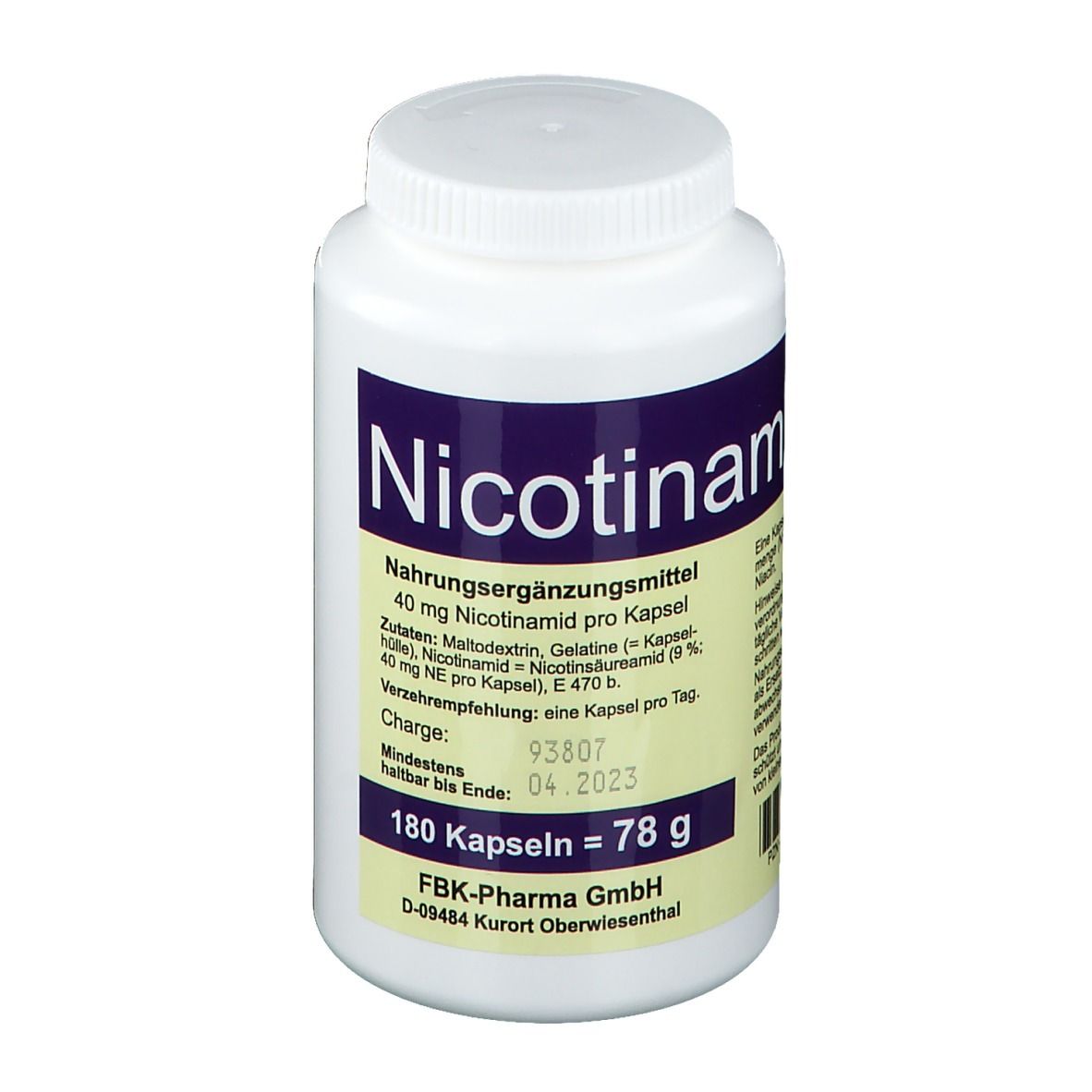 Schmiedeberger nicotinamide gélules (180 pièces)
